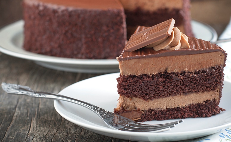 Recheio de mousse de chocolate