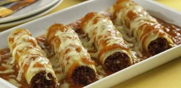 Panqueca de Requeijão com Carne Seca