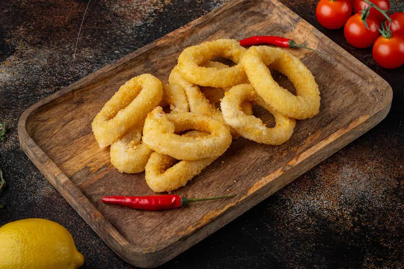 Anéis de cebola na air fryer