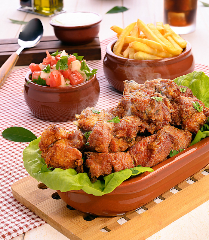 Frango a passarinho simples