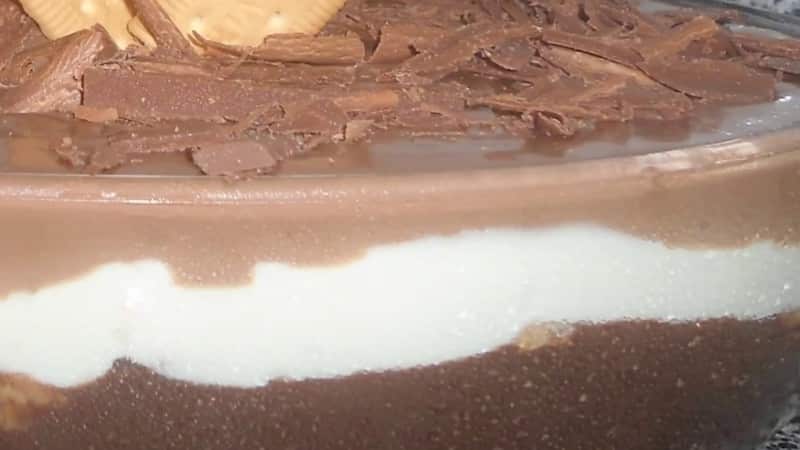 Pavê de chocolate sem ovo