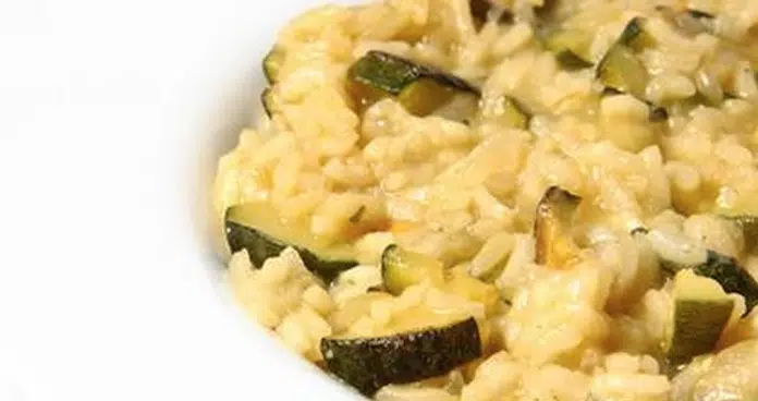 Risoto de abobrinha - Encontrar receitas vegetarianas