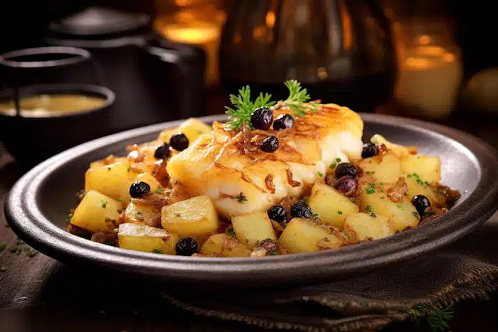 Lombo de Bacalhau Assado no Azeite com Batatas