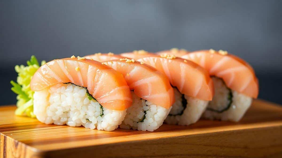 Nigiri de salmão irresistivelmente macio e saboroso sem cozimento pronto em menos de vinte minutos com poucos ingredientes