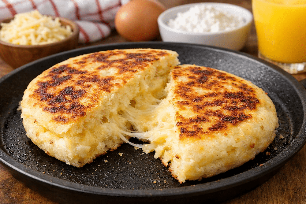 Pão de Queijo de Frigideira com Polvilho Azedo (Fica Pronto em 10 Minutos!)